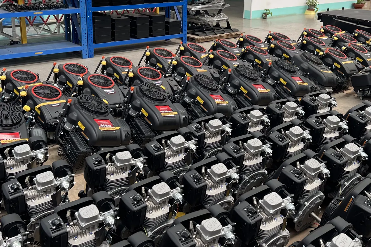 YISHINE mower production inventory without people